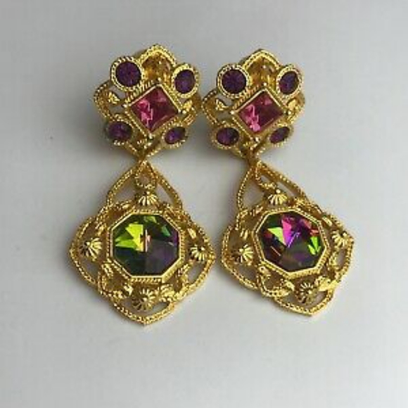 Unique vintage Avon Rivoli two-way clip on earrings - Picture 1 of 5